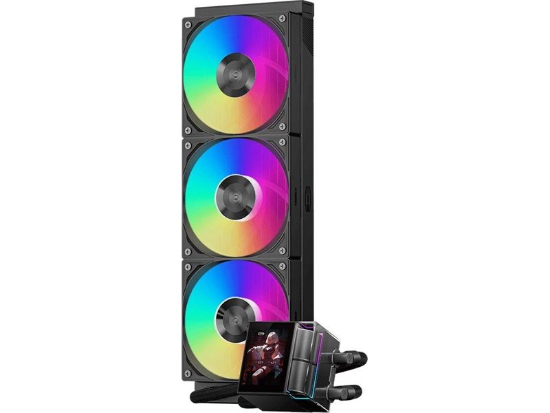 Система водяного охлаждения PcCooler DS360 Display ARGB Soc-AM5/AM4/1200/1700/1851 черный 4-pin 39.8dB Al LCD 310W Ret (DS360-BKAWXY-GL)