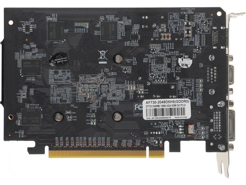 Видеокарта Afox PCI-E 3.0 AF740-2048D5H3-V2 NVIDIA GeForce GT 740 2Gb 128bit GDDR5 993/5000 DVIx1 HDMIx1 CRTx1 HDCP Ret