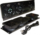 Блок вентиляторов Lanmaster (TWT-CB-FANV3-RACK) 3 вент. черный (упак.:1шт)