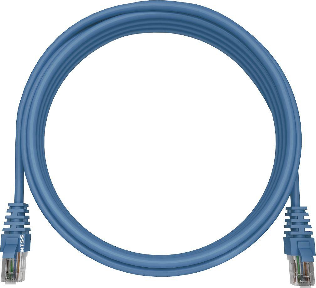 Патч-корд NTSS NTSS-PC-UTP-RJ45-5e-2.0-LSZH-BU UTP RJ-45 вил.-вилка RJ-45 кат.5E 2м синий LSZH 26AWG