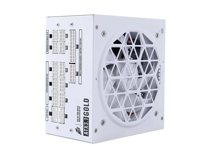 Блок питания 1STPLAYER NGDP GOLD 1000W White / ATX 3.1, APFC, 80 PLUS Gold, LLC+DC-DC, full Japan solid-state caps, 120mm fan, full modular / HA-1000BA4-WH