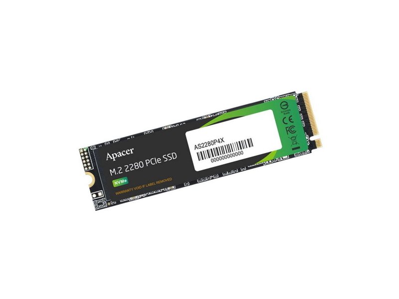 Твердотельный накопитель Apacer SSD AS2280P4X 2TB M.2 2280 PCIe Gen3x4, R2100/W1700 Mb/s, 3D NAND, MTBF 1.8M, NVMe, 480TBW, Retail, 3 years (AP2TBAS2280P4X-1)