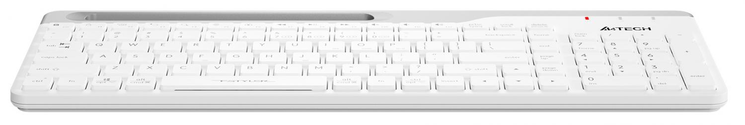 Клавиатура A4Tech FBK25 белый/серый USB беспроводная BT/Radio slim Multimedia (FBK25 WHITE)