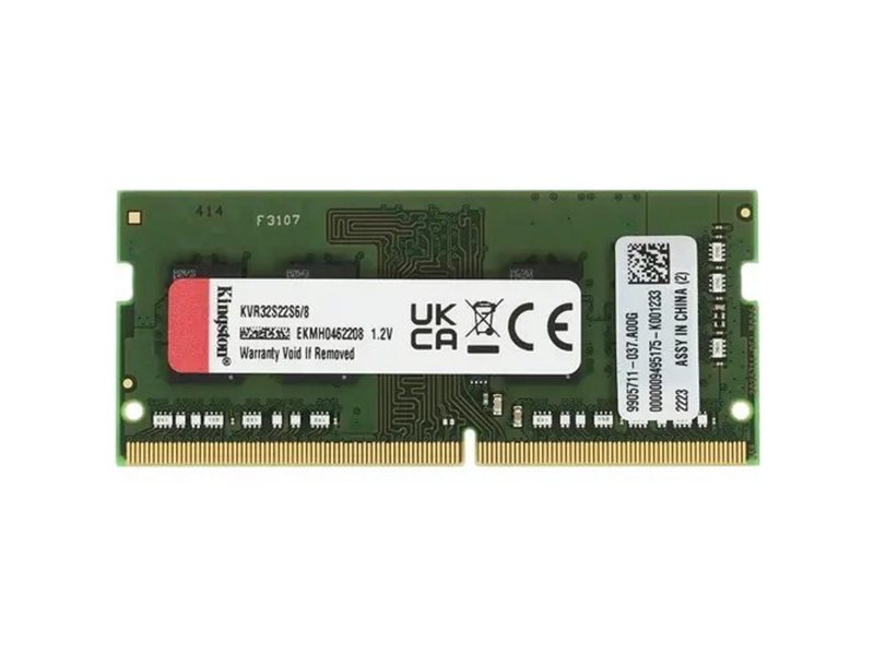 Модуль памяти Kingston KVR32S22S6/8 8GB DDR4 3200 SO DIMM Non-ECC, Unbuffered, CL22, 1.2V, 1Rx16, RTL(310887)