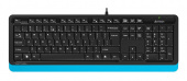 Клавиатура A4Tech FK10 черный/синий USB (FK10 BLUE) кабель 1.5м