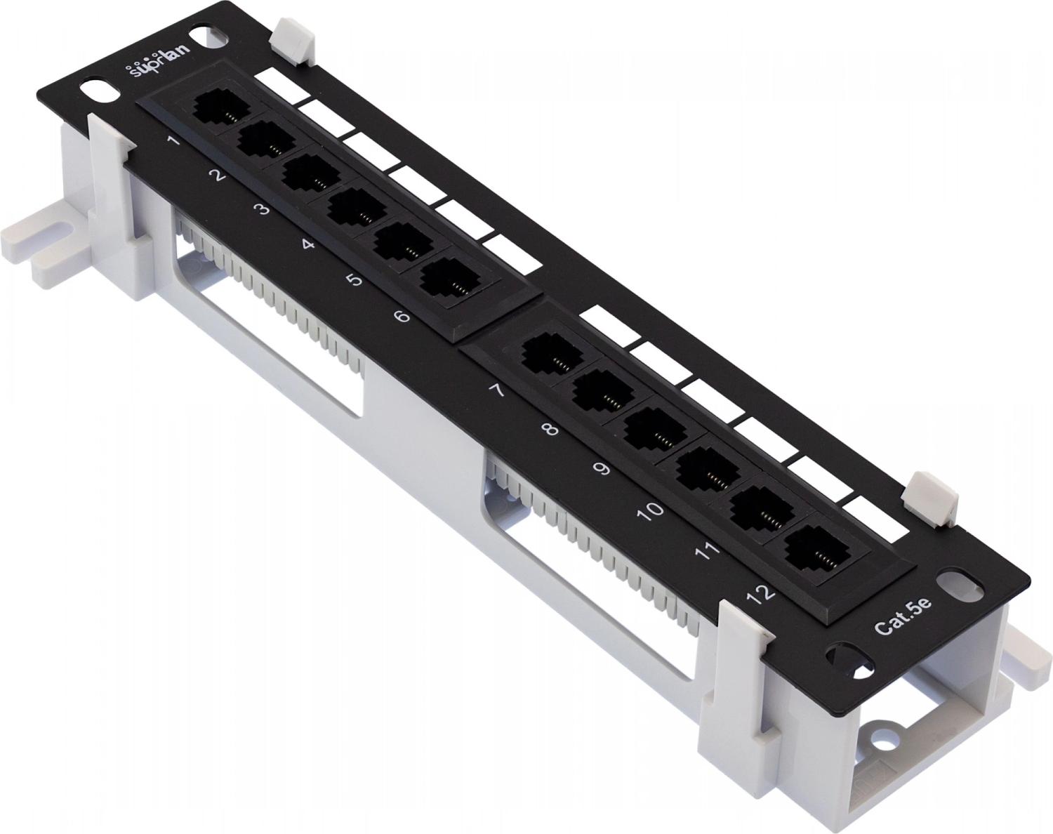 Патч-панель Suprlan 10-0407 10" 1U 12xRJ45 кат.5E UTP