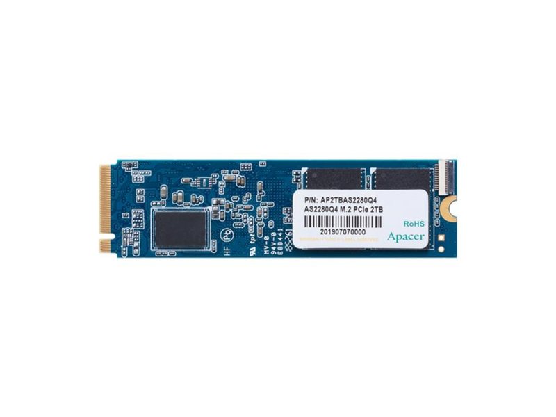 Твердотельный накопитель Apacer SSD AS2280Q4U 1TB M.2 2280 PCIe Gen4x4, R7300/W6000 Mb/s, 3D NAND, MTBF 1.6M, NVMe, 750TBW, Retail, Heatsink, 5 years (AP1TBAS2280Q4U-1)