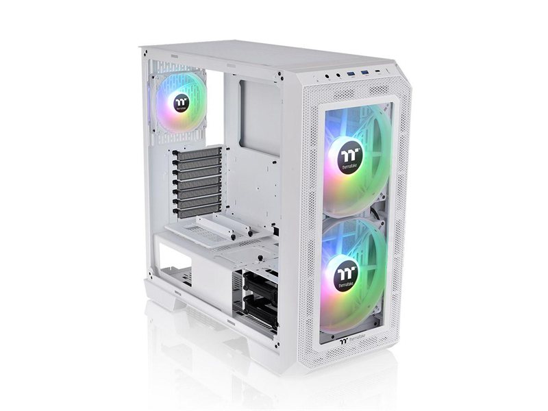 Корпус Thermaltake View 300 MX Snow CA-1P6-00M6WN-00 /White/Win/SPCC/Tempered Glass*1/Mesh & TG Front Panel/200mm ARGB CA-1P6-00M6WN-00 /White/Win/SPCC/Tempered Glass*1/Mesh & TG Front Panel/200mm ARGB PWM Fan*2/120mm ARGB PWM Fan*1
