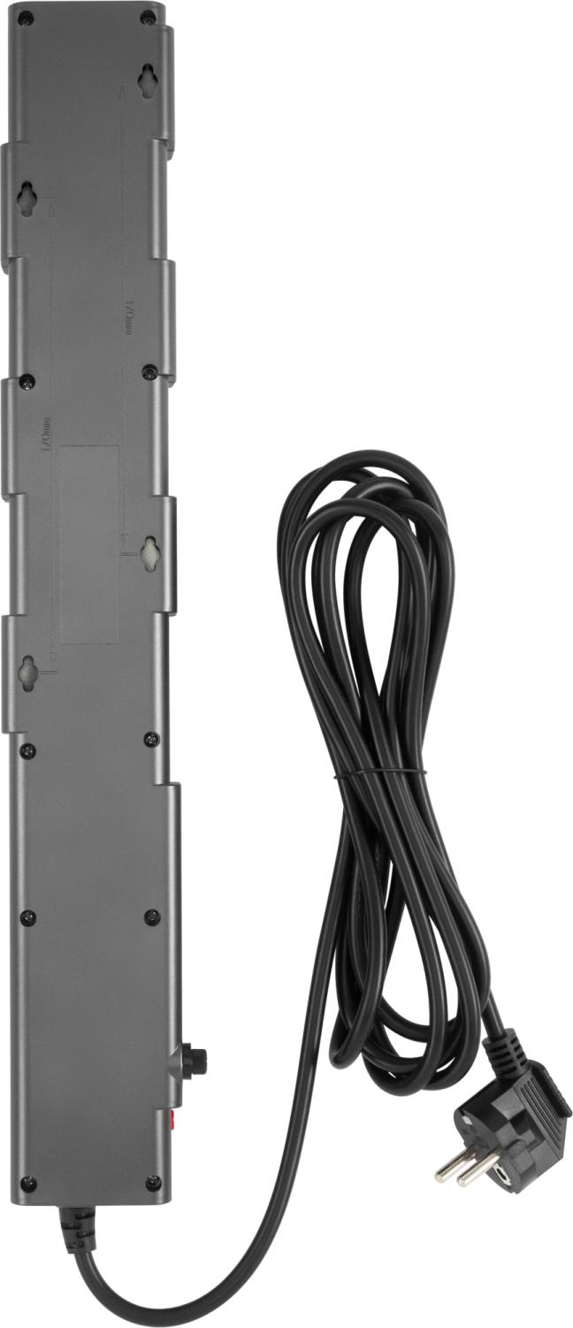 Сетевой фильтр Buro 600SPro-16-3-G 3м (6 розеток) графитовый (коробка)