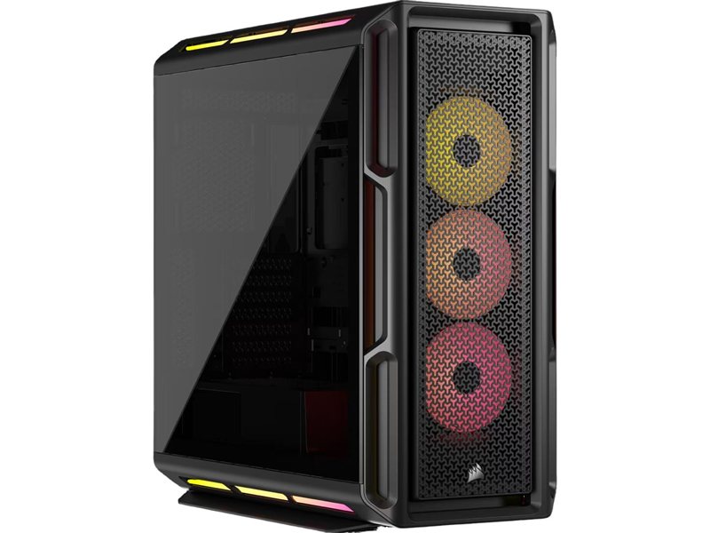 Корпус без блока питания/ Case Corsair iCUE LINK 5000T LX RGB, Midi-Tower, TG, 3x120mm RGB, 4xUSB-A 3.2, 1xUSB 3.2 Type-C, E-ATX, ATX, mATX, mITX Black