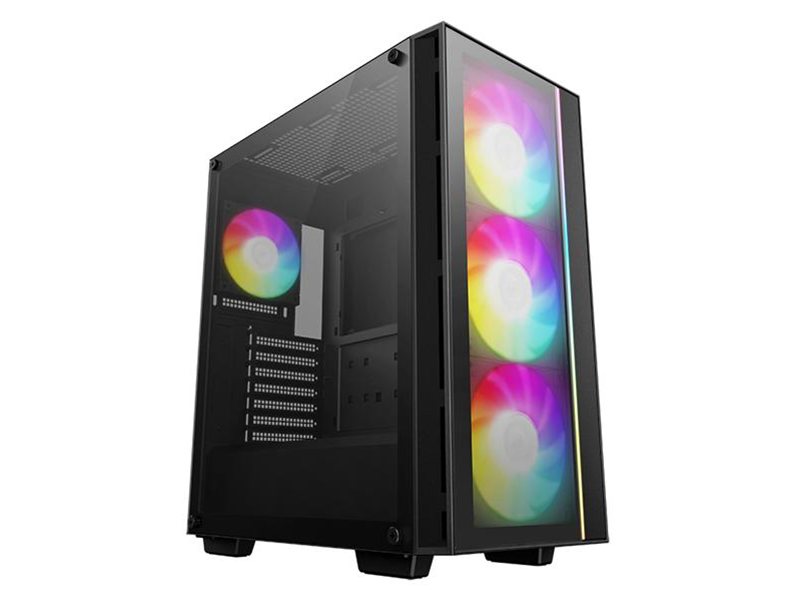 Копрус Deepcool MATREXX 55 V4 без БП, боковое окно (закаленное стекло), 3xARGB LED 140мм вентилятора спереди, 1xARGB LED 120мм вентилятор сзади, черный, ATX (R-MATREXX55-BKADA4-G-4)