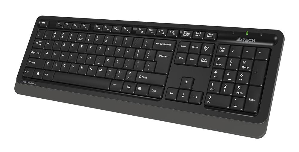 Клавиатура + мышь A4Tech Fstyler FG1010 клав:черный/серый мышь:черный/серый USB беспроводная Multimedia (FG1010 GREY)