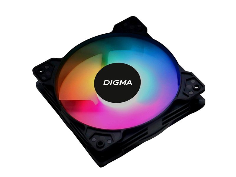 Вентилятор Digma DFAN-FRGB1 RGB 120мм черный 3-pin 4-pin (Molex)Ret