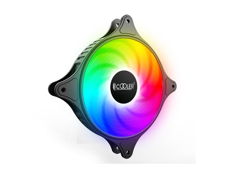 Кулер для корпуса/ Case Cooler PCCooler FX 120 ARGB BK (120x120x25mm, 4-pin PWM, ARGB, 52.79CFM, 33.2dBA, 2000RPM, Black)