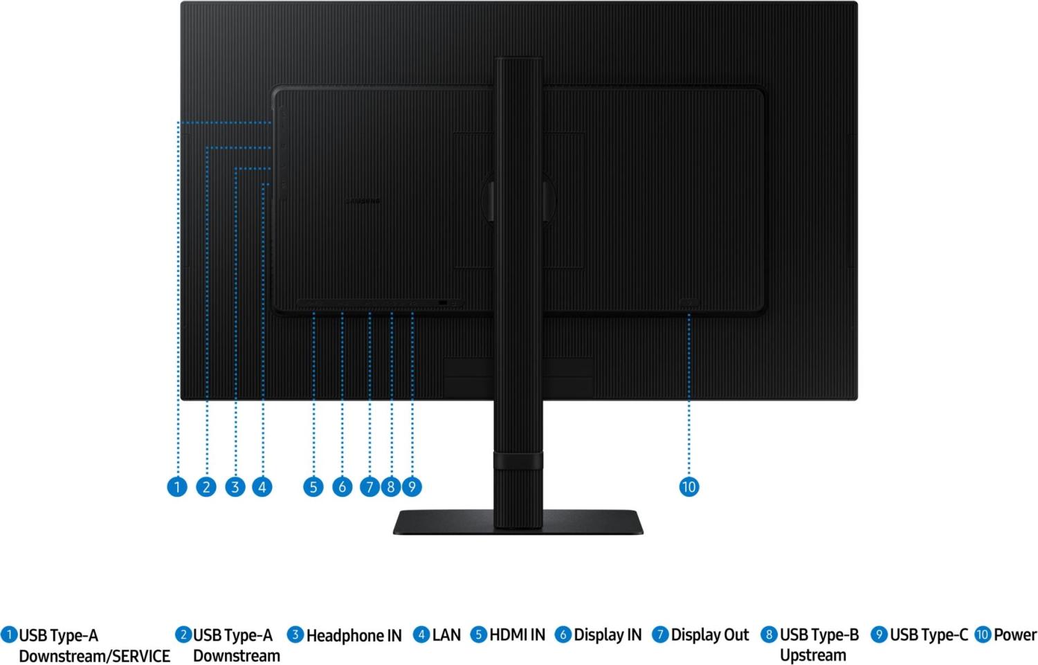Монитор Samsung 27" ViewFinity S6 S27D604UAIXCI черный IPS LED 5ms 16:9 HDMI матовая HAS Piv 1000:1 350cd 178гр/178гр 2560x1440 100Hz DP 2K USB 6.1кг