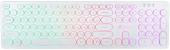 Клавиатура Оклик 420MRL белый USB slim Multimedia LED (1091227) кабель 1.5м