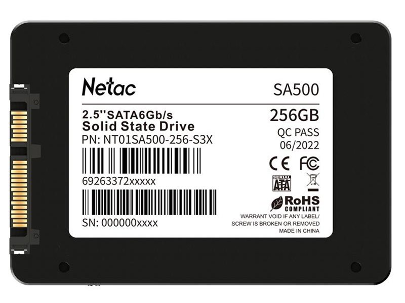 Накопитель SSD Netac SATA-III 256GB NT01SA500-256-S3X SA500 2.5"