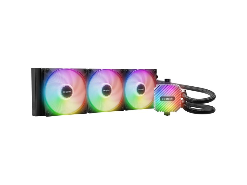 Водяное охлаждение для процессора/ Water Cooling System be quiet! LIGHT LOOP 360mm (250W, 360mm, Black, ARGB/ Fans: 3x120mm, 61.8CFM, 36.8dBA, 2100RPM/ Pump 2900RPM, Rad thickness 27mm/ S: 1851, 1700, 1200, 115X, AM5, AM4)