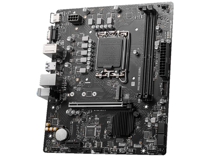 Материнская плата MB MSI INTEL H610 s1700, 2xDDR5(96GB), D-SUB/HDMI 1.4, 1xPCIe 4.0x16, 1xPCIe 3.0, 1xLAN, 4xSATA 6Gb/s, 1xM.2, 2xUSB 3.2, 4xUSB 2.0, 1xPS/2, mATX