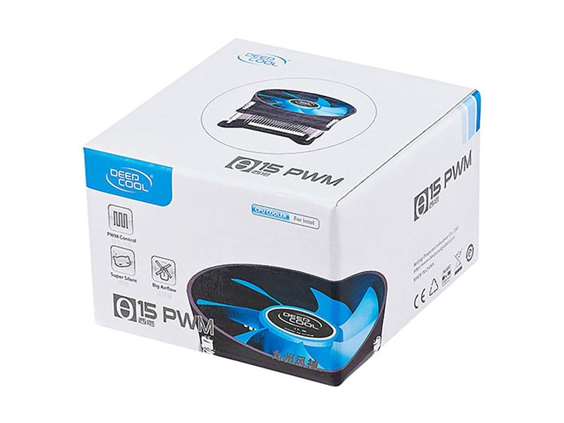 Вентилятор Deepcool THETA 15 PWM (705222) (Height 46mm, Fan 100mm, 800-2800±10% rpm, 36dB(A), 4-pin, TDP 65W, Al, Screw, Intel LGA1200/115x) (705222)