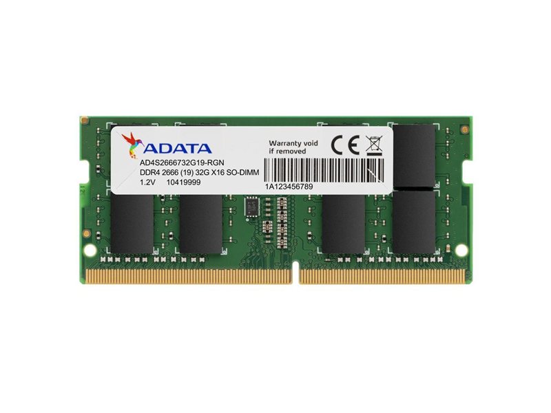 Модуль памяти ADATA SODIMM 8GB DDR4-2666 AD4S26668G19-BGN