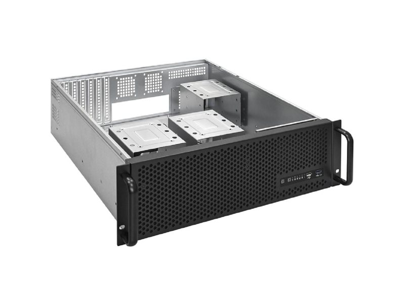 Exegate EX292527RUS Серверный корпус ExeGate Pro 3U450-09 <RM 19", высота 3U, глубина 450, без БП, USB>