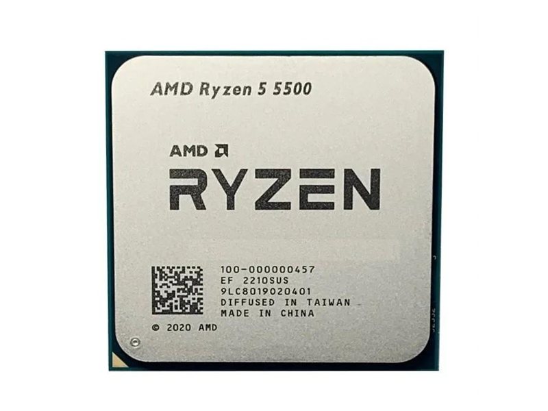 Процессор/ CPU AM4 AMD Ryzen 5 5500 (Cezanne, 6C/12T, 3.6/4.2GHz, 19MB, 65W) OEM