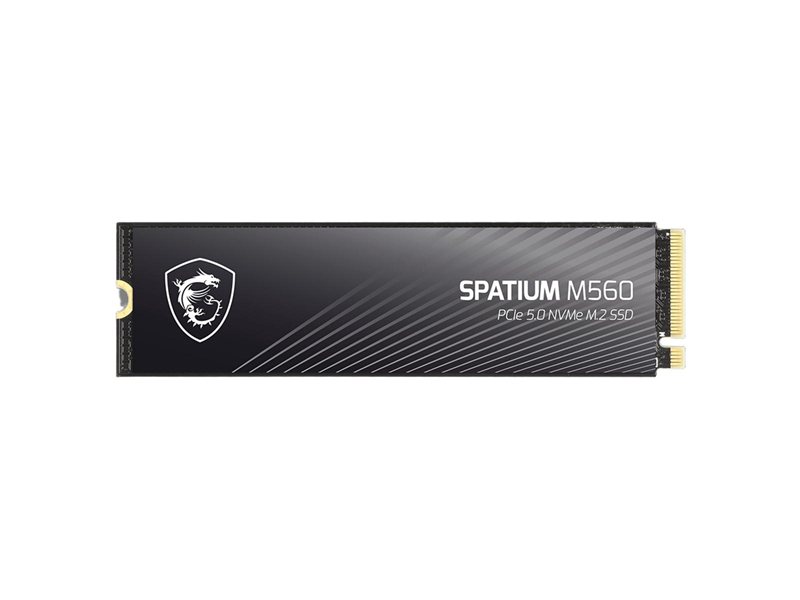 Твердотельный накопитель MSI SSD SPATIUM M560, 2000GB, M.2(22x80mm), NVMe, PCIe 5.0 x4, 3D TLC, R/W 10300/8700, IOPs 1 300 000/1 400 000,TBW 1200, DWPD 0.66 (5 лет)