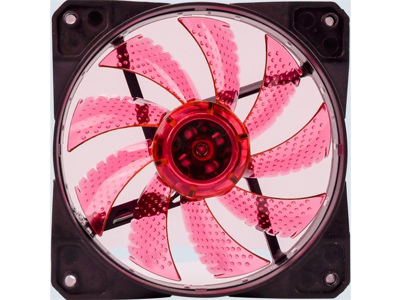 Вентилятор Digma DFAN-LED-RED RGB 120мм черный 3-pin 4-pin (Molex)Ret