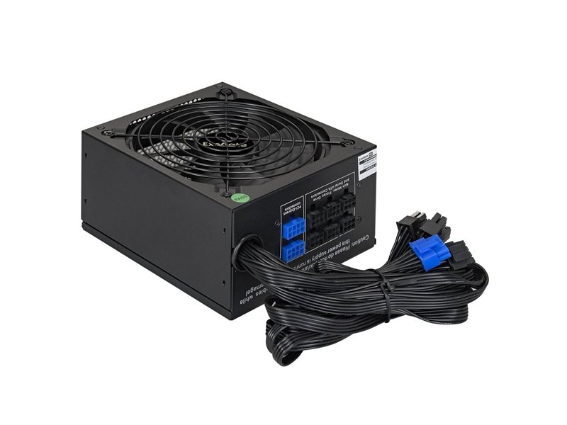 Exegate EX292210RUS Серверный БП 600W ExeGate ServerPRO-600RADS (ATX, for 3U+ cases, APFC, КПД 80% (80 PLUS), 14cm fan, 24pin, (4+4)pin, PCIe, 5xSATA, 4xIDE, FDD, Cable Management, black)