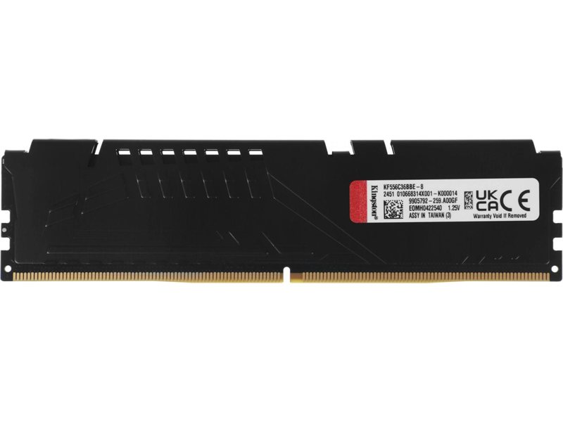Память DDR5 8GB 5600MHz Kingston KF556C36BBE-8 Fury Beast Black RTL Gaming PC5-44800 CL36 DIMM UDIMM 288-pin 1.25В single rank с радиатором Ret