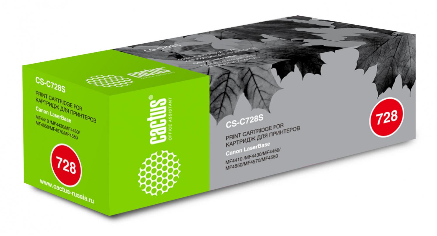 Картридж лазерный Cactus CS-C728S 728 черный (2100стр.) для Canon i-Sensys MF4410/4430/4450/4550D