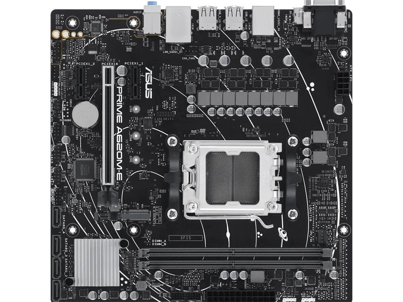 ASUS PRIME A620M-E-CSM (Socket AM5, mATX, 2xDDR5(96GB), VGA/DP/HDMI, 1xPCIe 4.0x16/2xPCIe 4.0x1, 1xLAN, 4xSATA 6Gb/s, 1xM.2, 2xUSB 3.2, 4xUSB 2.0, 1xPS/2)