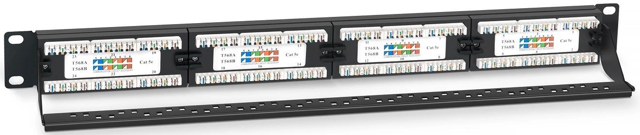 Патч-панель Cabeus PL-24-CAT.5E-DUAL 19" 1U 24xRJ45 кат.5E UTP