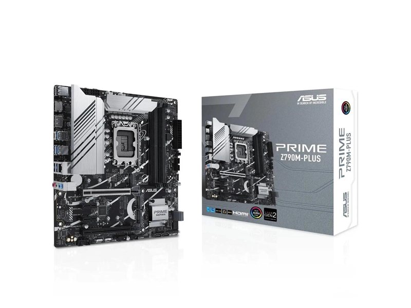Материнская плата ASUS PRIME Z890M-PLUS WIFI LGA1851 mATX 4xDDR5 4xPCIEx16 3xM.2 USB-C DP HDMI 2.5GLAN Wi-Fi 7