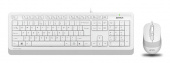 Клавиатура + мышь A4Tech Fstyler F1010 клав:белый/серый мышь:белый/серый USB Multimedia (F1010 WHITE)