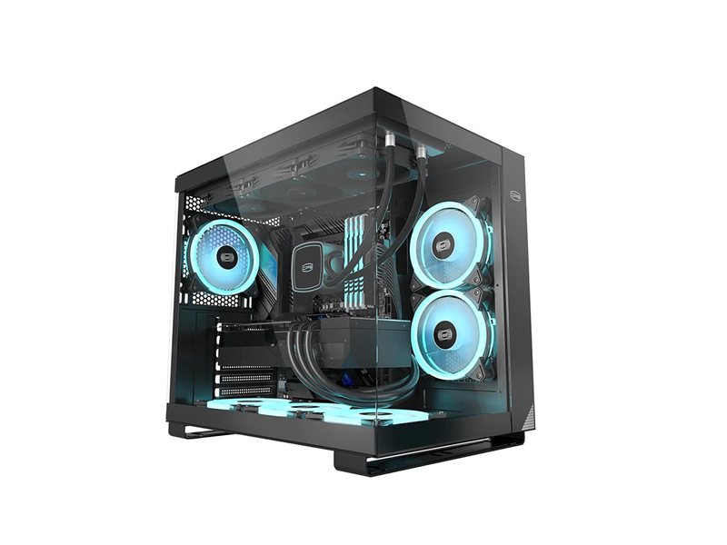 Корпус без блока питания/ Case PCCooler C3T500 ARGB BK, Midi-Tower, TG, 6x120mm ARGB, 1xUSB-C 3.1 + 2xUSB-A 3.0, ATX, mATX, mITX Black
