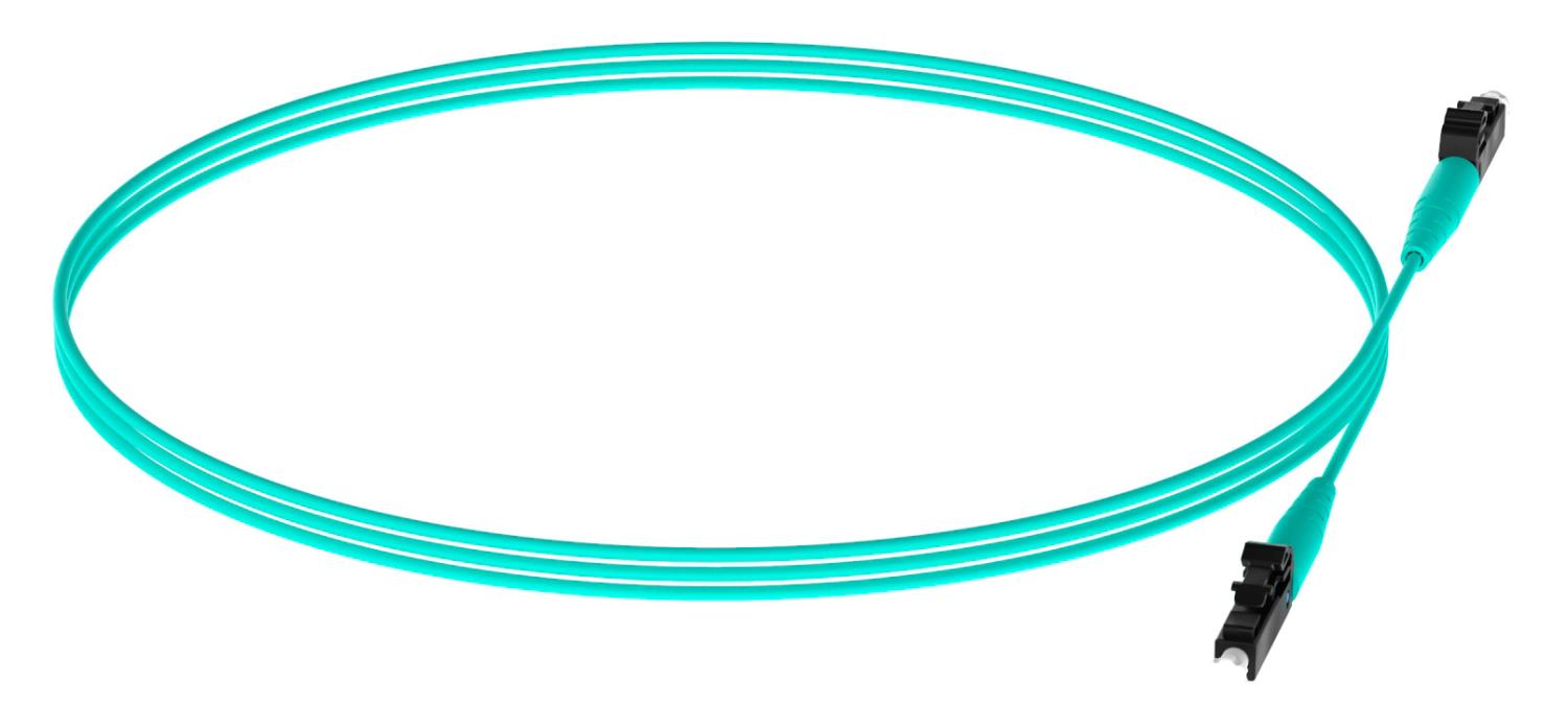 Патч-корд Panduit FZ2ELLNLNSNM001 2x50/125 OM4 LC дуплекс-LC дуплекс 1м LSZH аквамарин