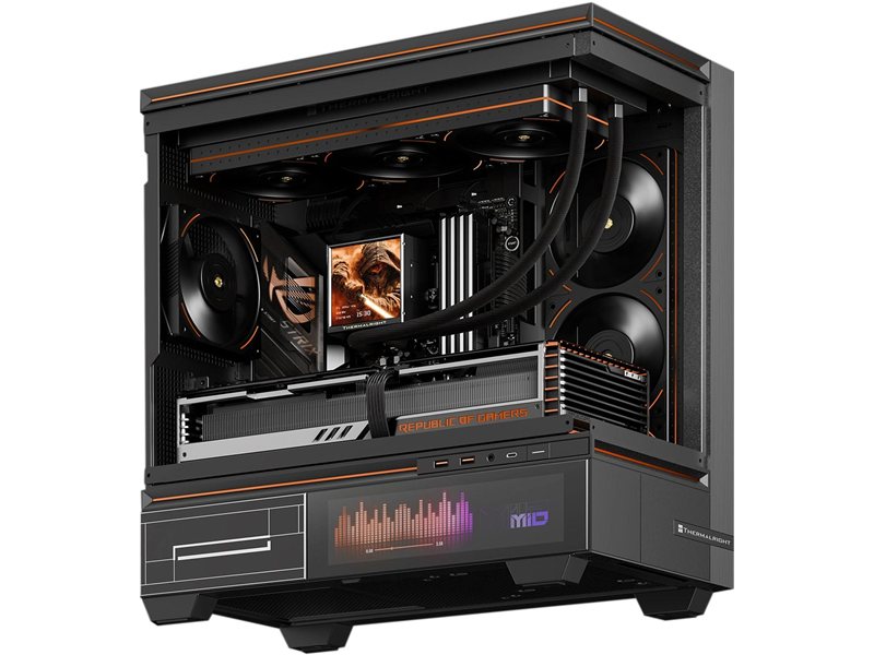 Система водяного охлаждения Thermalright Peerless Vision 360 UB ARGB Soc-AM5/AM4/1200/1700/1851 черный 4-pin 27dB Al LCD Ret (P-VISION-UB-360-BL-ARGB)