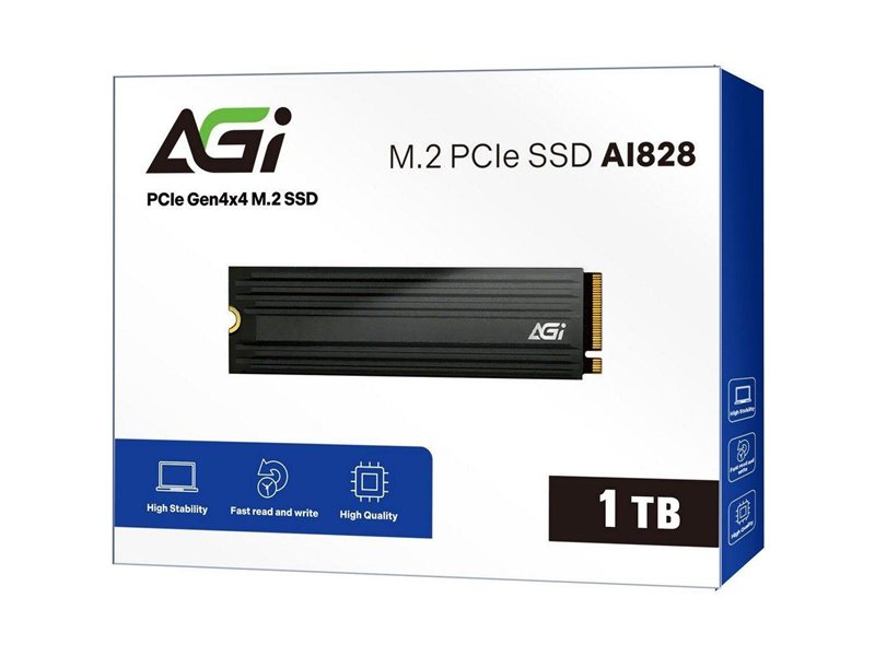 Твердотельный накопитель SSD AGI AI828 PCIe Gen.4 1TB RETAIL-Color Box