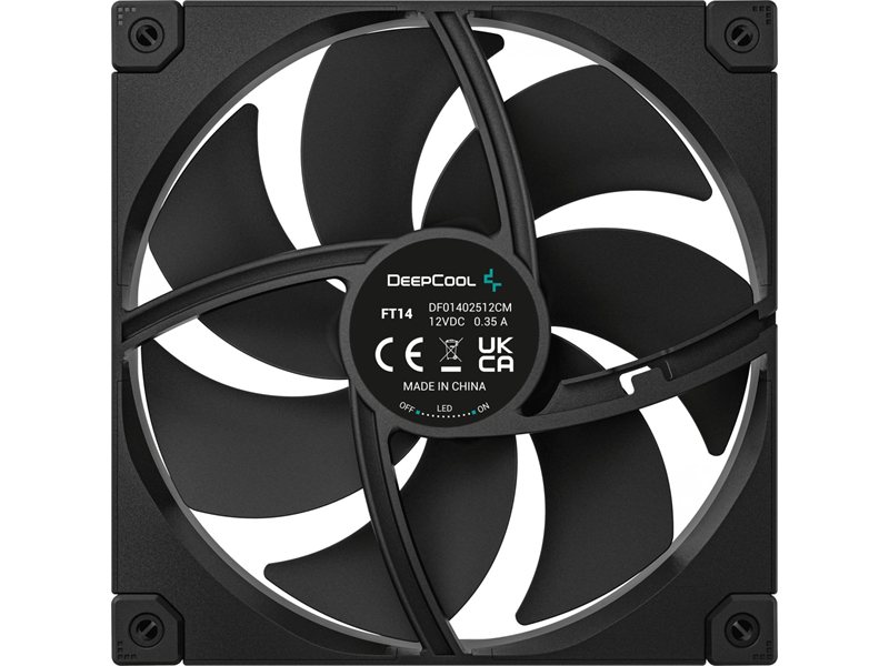Вентилятор для корпуса Deepcool FT14 140х140x25 черный 4-pin 25.1дБ (R-FT14-BKWPN1-G) Ret