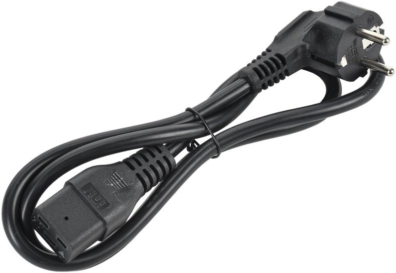 Шнур питания ITK PC-C19D-1M C19-Schuko проводник.:3x1.5мм2 1м 230В 16А черный