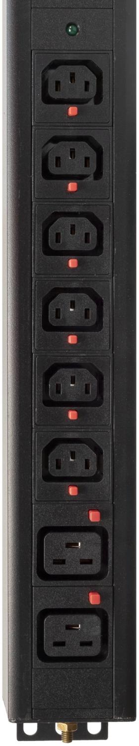 Блок распределения питания Powercom PDU-32AV24-18C3-6C9-3P верт.размещ. 18xC13 6xC19 3x32A IEC 60309 2м
