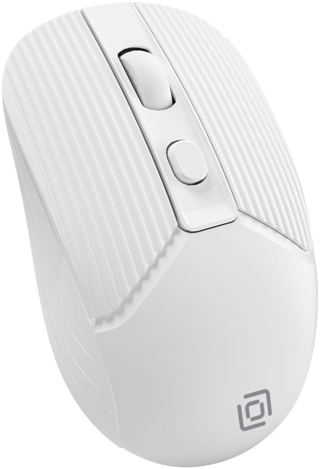 Мышь Оклик 509MW white белый оптическая 1600dpi беспров. USB для ноутбука 4but (1885186)