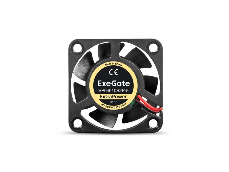 Exegate EX295194RUS Вентилятор 5В DC ExeGate ExtraPower EP04010S2P-5 (40x40x10 мм, Sleeve bearing (подшипник скольжения), 2pin, 7500RPM, 35dBA)