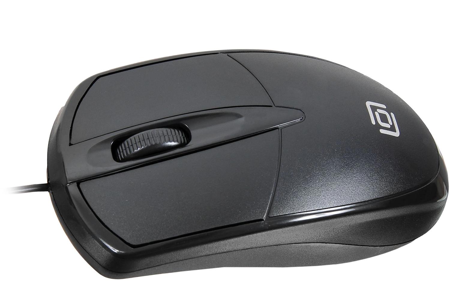 Мышь Оклик 125M черный оптическая 1200dpi USB 3but (1175317)