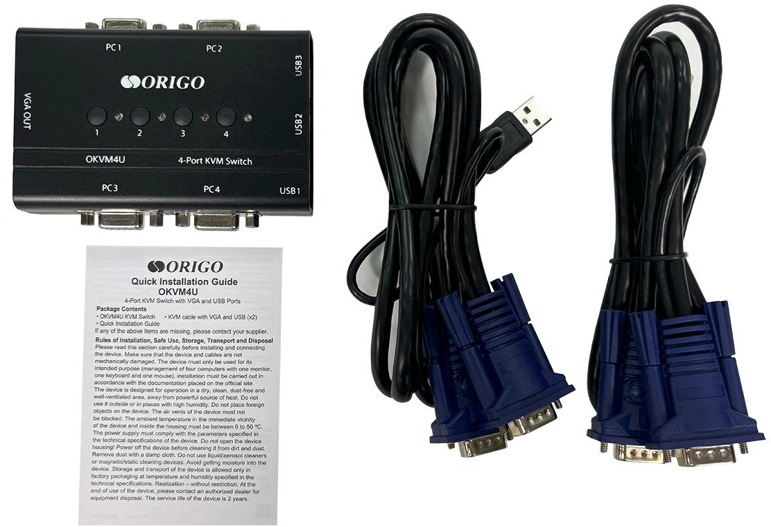 Переключатель KVM Origo OKVM4U 4xPC port (OKVM4U/A1A)