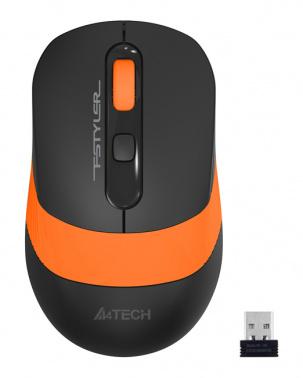 Мышь A4Tech Fstyler FG10S черный/оранжевый оптическая 2000dpi silent беспров. USB для ноутбука 4but (FG10S ORANGE)