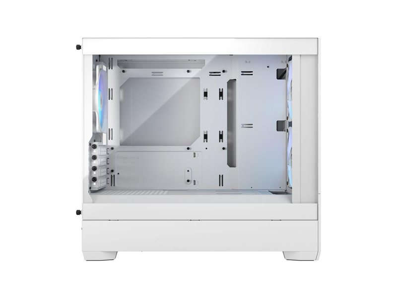 Корпус ПК без блока питания/ Case Fractal Design Pop Mini Air RGB TG Clear Tint, Mini-Tower, 3x120mm RGB, 2xUSB-A 3.2 mATX, mITX White