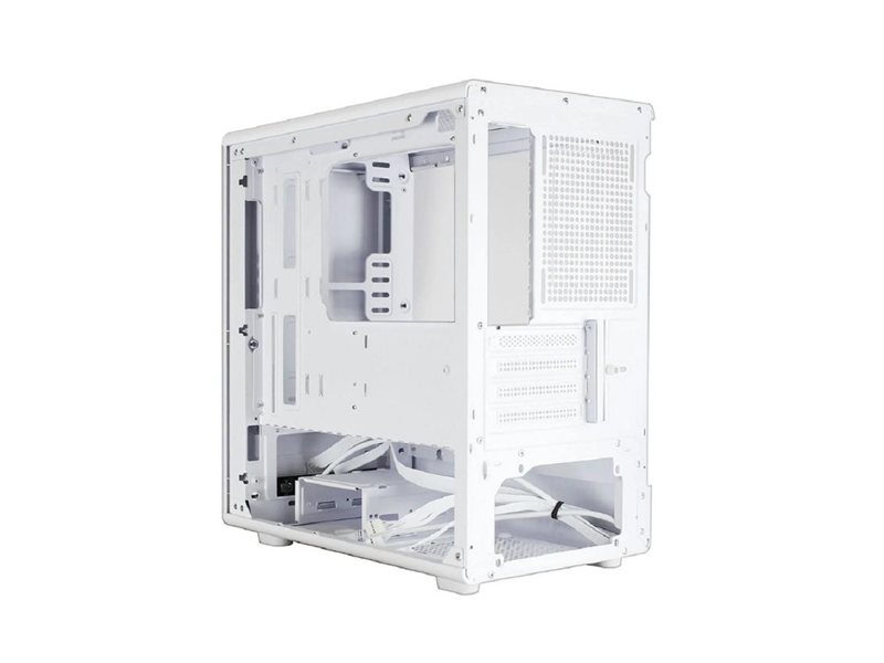 Корпус Ginzzu CL420 mATX передняя панель Стекло белый